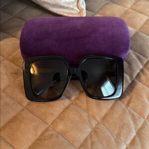 Gucci Black Oversized Sunglasses